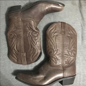 Mens brown genuine leather boots